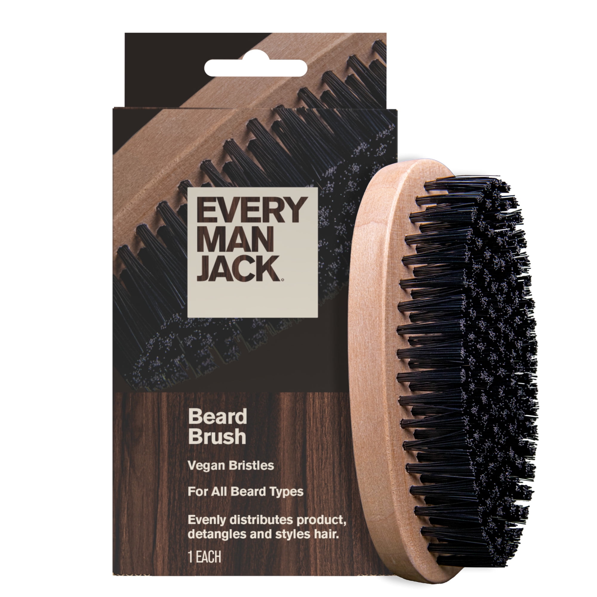 Hair Care Gift - Men's Beard Brush with Cruelty-Free Vegan