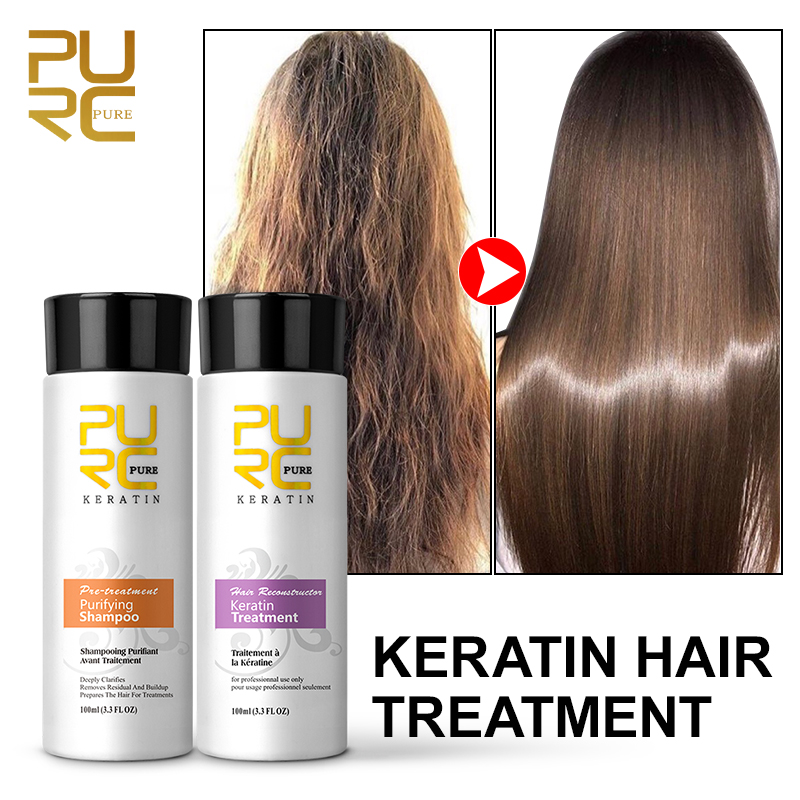 Hair Care Keratin Shampoo - PURC Duỗi Tóc Da Đầu Điều
