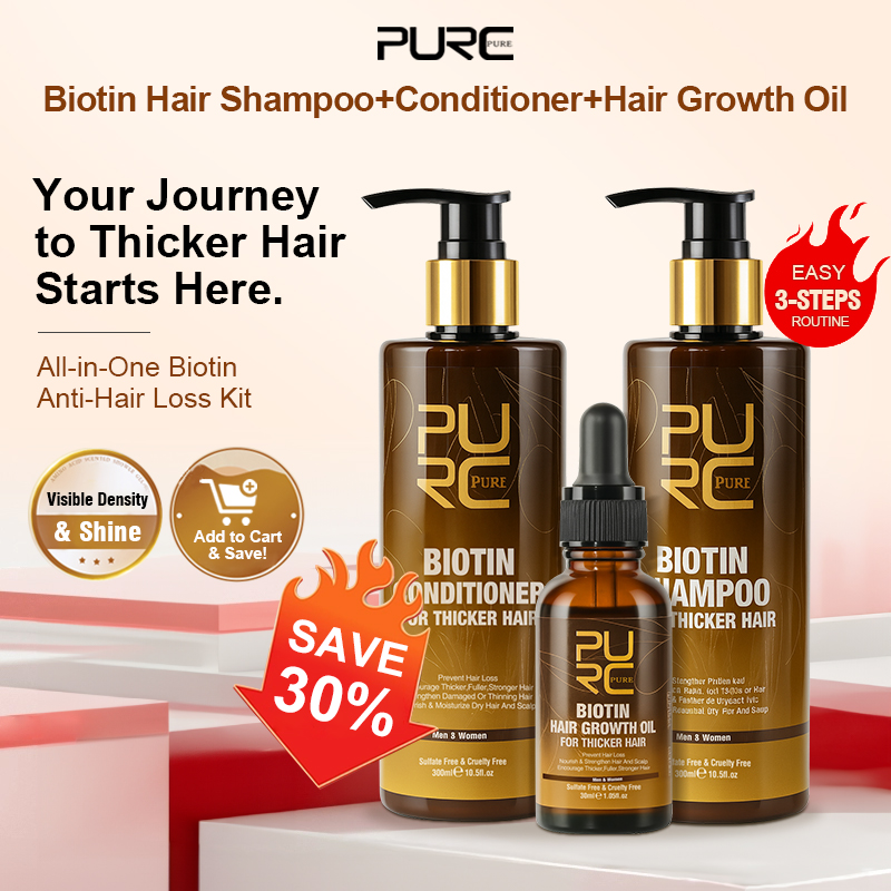 Hair Care Keratin Shampoo - PURC Biotin Hair Growth Oil Shampoo