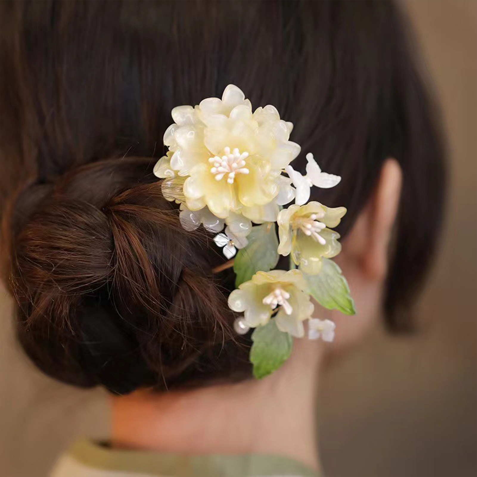 Vintage U Shape Peony Hairpin  - đánh giá và giá Hair Care Japanese