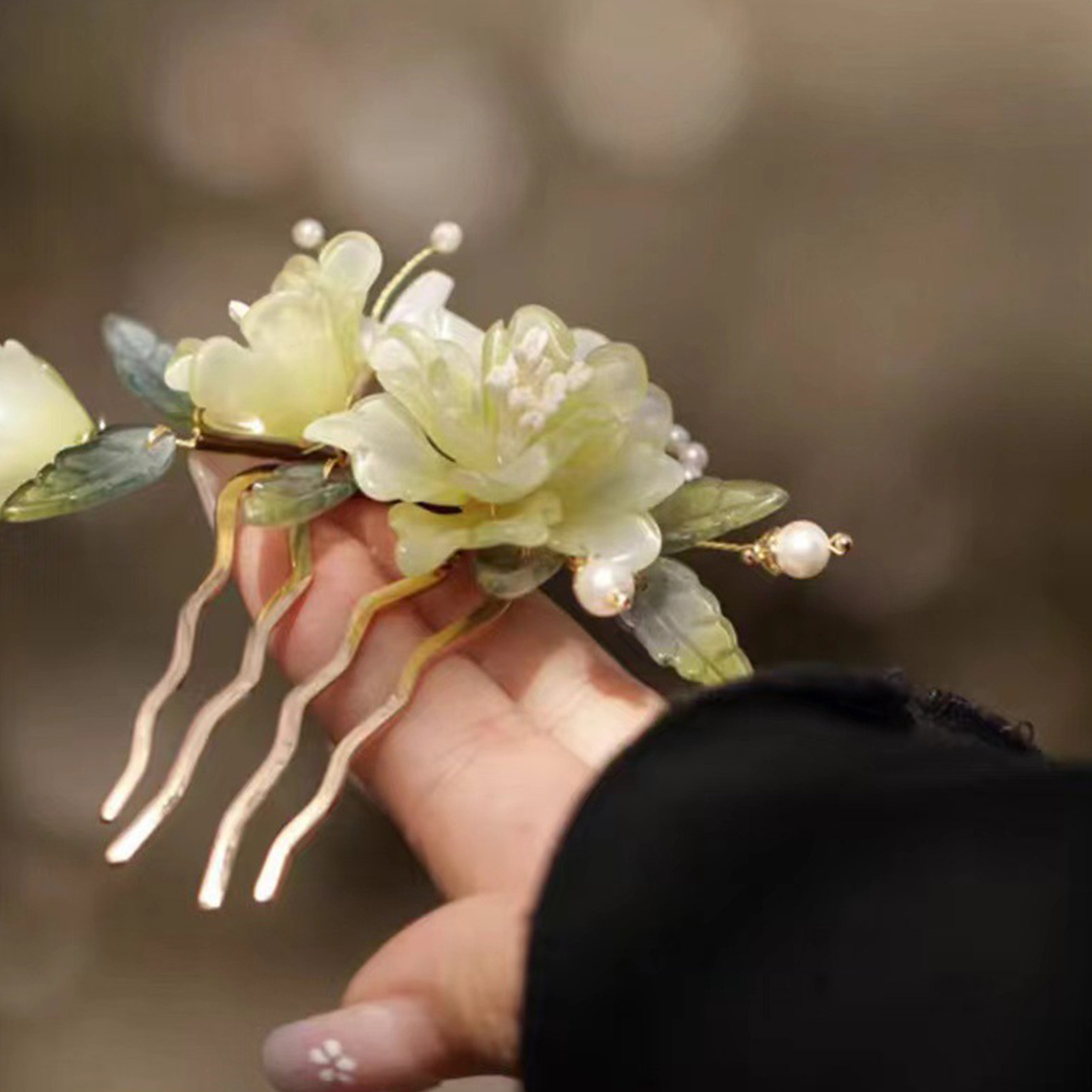 Vintage U Shape Peony Hairpin  - đánh giá và giá Hair Care Japanese