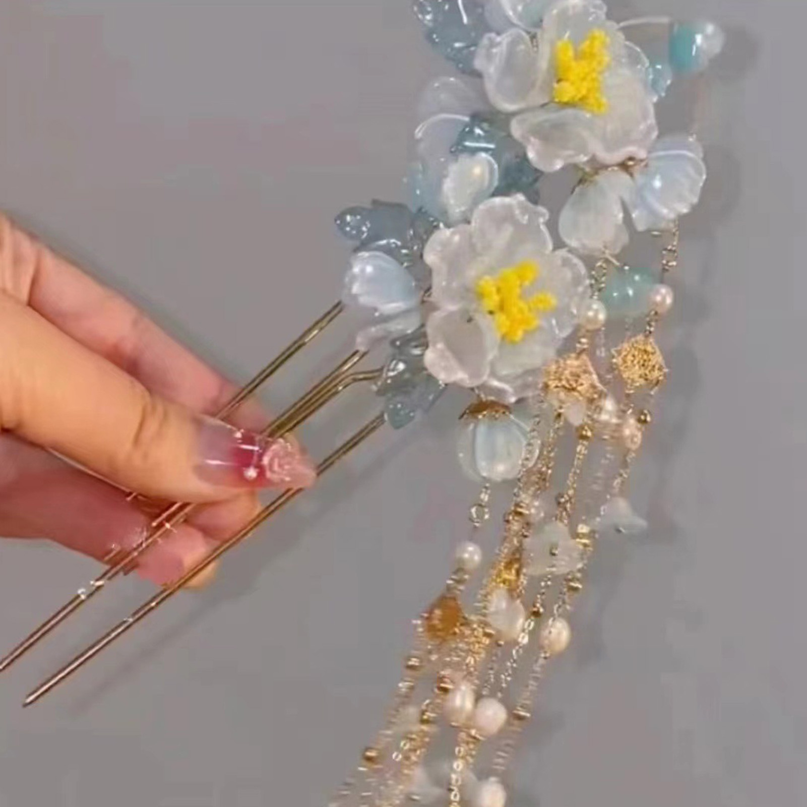 Vintage U Shape Peony Hairpin  - đánh giá và giá Hair Care Japanese