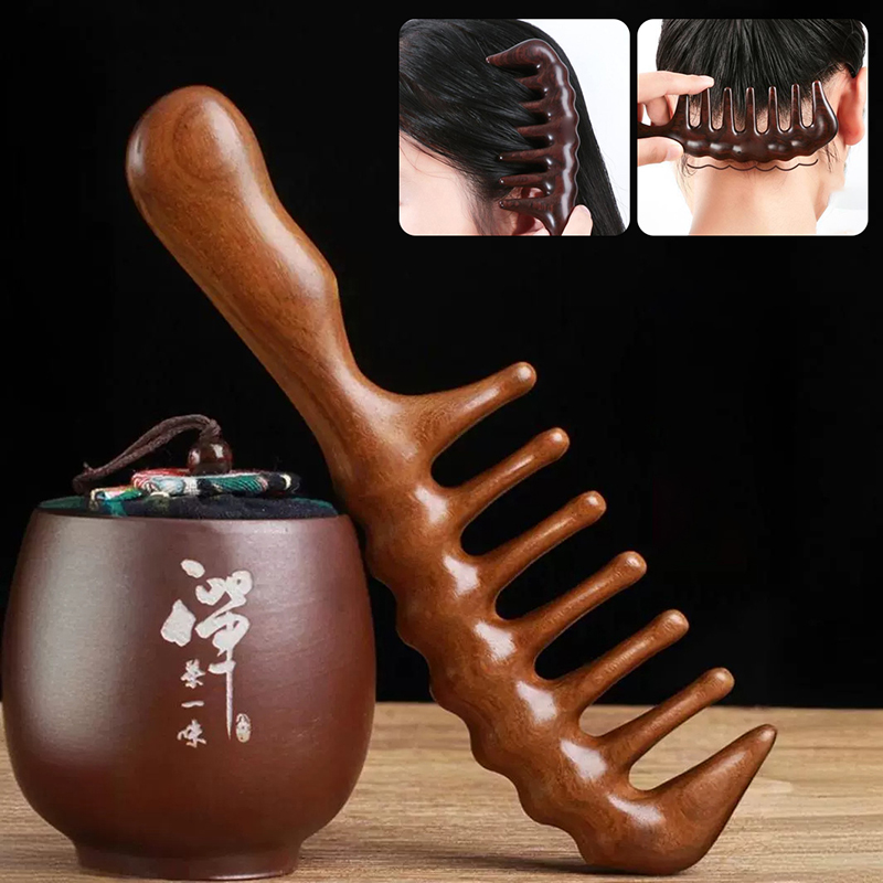 Natural Sandalwood Hair Combs  - đánh giá và giá Hair Care Gift