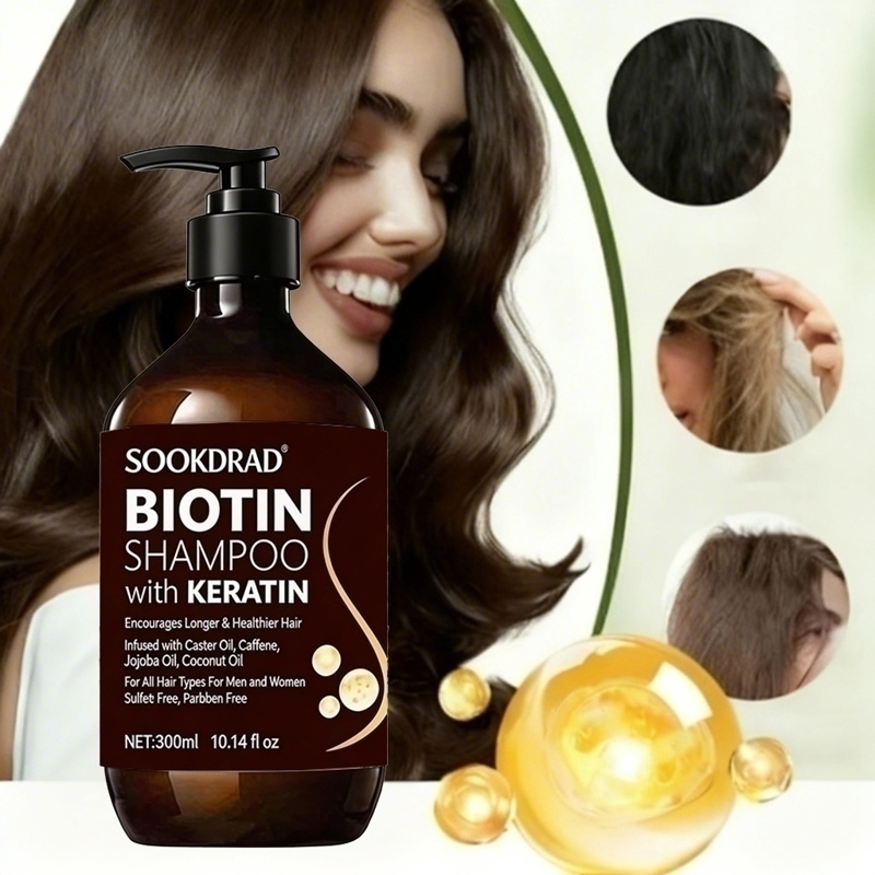 Biotin Keratin Hair Shampoo, L - đánh giá và giá Hair Care Keratin Shampoo