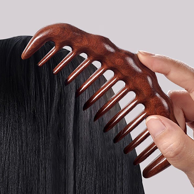 Natural Sandalwood Hair Combs  - đánh giá và giá Hair Care Gift