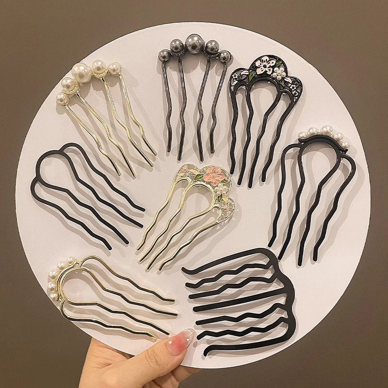 Metal U-Shaped Hair Fork Combs - đánh giá và giá Hair Care Japanese